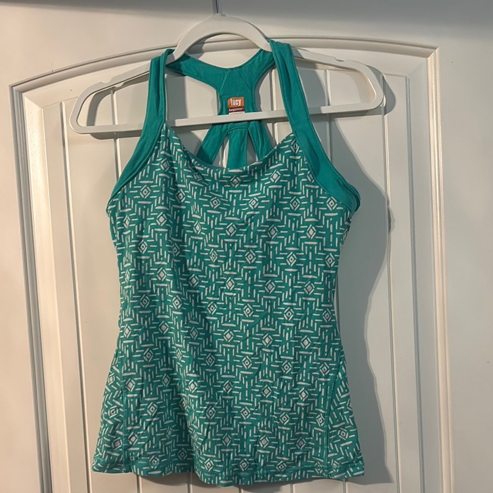 Lucy Aqua Blue Athletic Tank